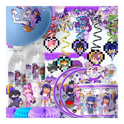 MINISO Aphmau Theme Kids Party Favors Toys Children Giveaway Toys Boys Girls Boxs Disposable Birthday Party Tableware Supplies G