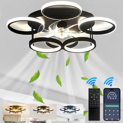 Ganeed - Deckenventilator Mit Beleuchtung,led Deckenleuchte Mit Ventilator Fernbedienung Und app Image