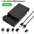 Custodia per disco rigido Custodia per HDD esterna per SATA 2.5 3. Scatola per disco rigido SSD da 5 pollici Adattatore per custodia per disco rigido USB 3.0 da 18 TB