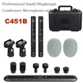 C451B microfono professionale a condensatore a membrana piccola matita portatile Cardioi Mic per strumento musicale musica per pianoforte Pick Up