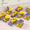 10Pc Carino Mini Veicolo di Ingegneria Escavatore Tirare Indietro Auto Giocattoli per I Bambini Costruzione Tema Festa di Compleanno Bomboniere Pinata Riempitivi