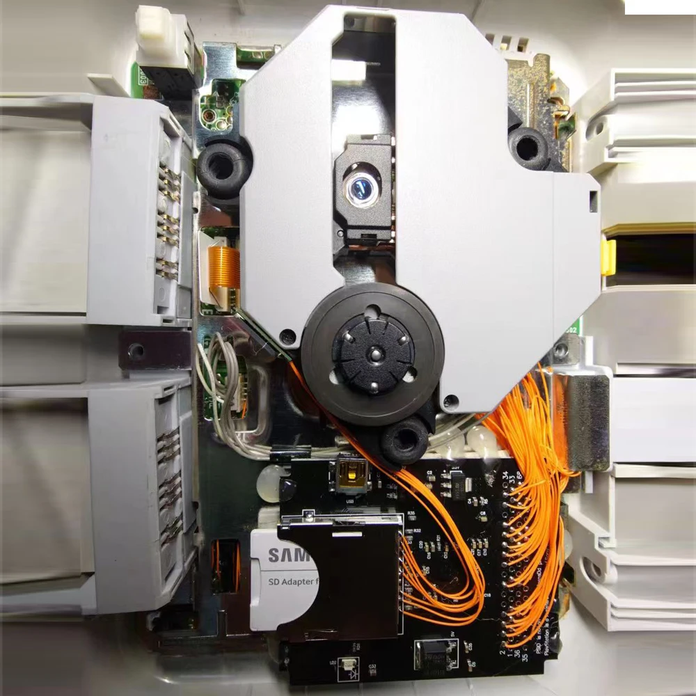 PSone game console with built-in optical drive and direct card reader and PS IO NTSC Version