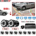 Koorinwoo Dual Core CUP sensori di parcheggio anteriori e posteriori intelligenti 4/6/8 sistema di cicalino per auto specchio per fotocamera anteriore per Radio Android