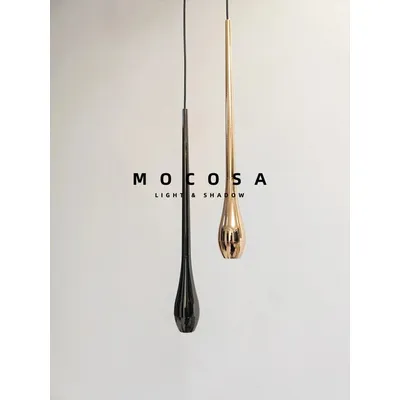 Droplet-shaped Bedside Pendant Lights Bedroom Bedside Droplights Remote Dimming Living Room Metal Meteor Decorative LED Lighting