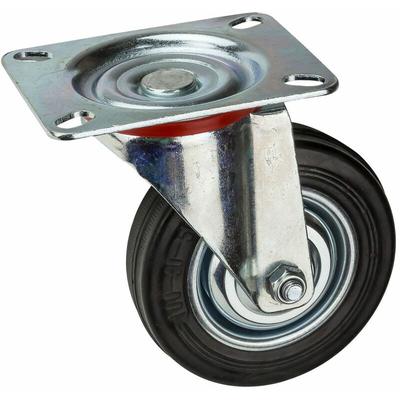 Dema - Transportrolle Lenkrolle Vollgummi-Rad d=100 mm bis 70 kg Gummirolle Bockrolle Image