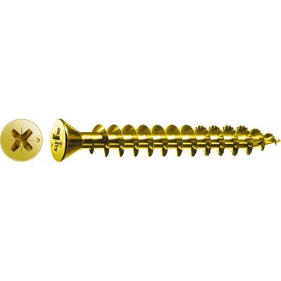 Universalschraube, 3 x 10 mm, 1000 Stück, Vollgewinde, Senkkopf, Kreuzschlitz Z1, S-Spitze, yellox Image