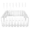 4 Sets Plastic Picket Fences Garden Courtyard Decorative Fences Garden Border Fences (White)