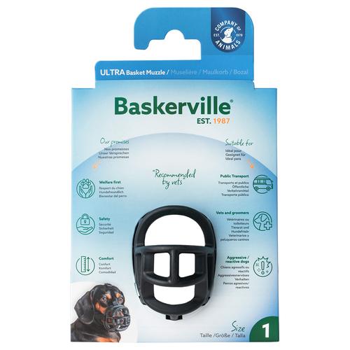 Maulkorb Baskerville Ultra Größe 1, z.B. Yorkshire Terrier, Malteser Hund