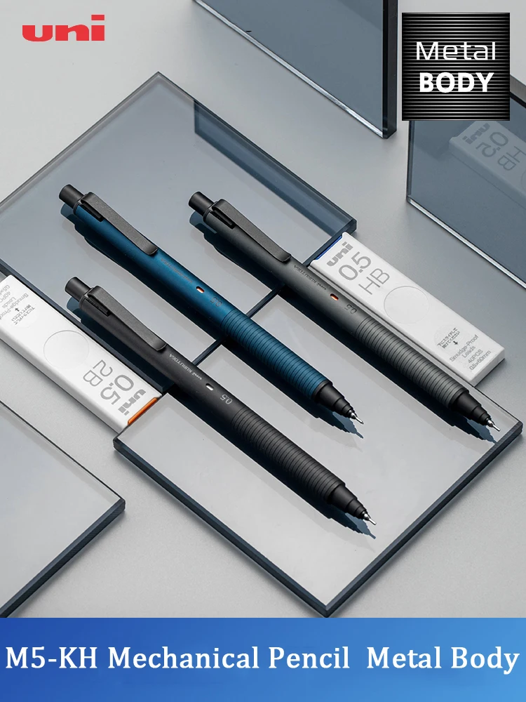 Uni KuruToga Metall-Druckbleistift M5-KH 0,5 mm Mine Stabiler Schwarz Technologie Rotation High-End-Lapices für das Schulbüro Image