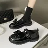 Schuhe für Damen 2025, Vintage-Stil, runde Zehenpartie, schwarzer Mary-Jane-Schuh, süße Mädchen-Lolita-Loafer mit niedrigem Absatz, Größe 44, Damen-Pumps