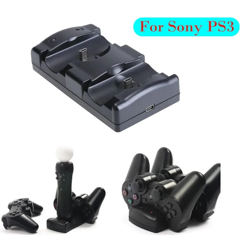 Ladestation Dock Station profession elles Gamepad Dual Charger Base Zubehör für ps3/ps3 Move Wireless Controller