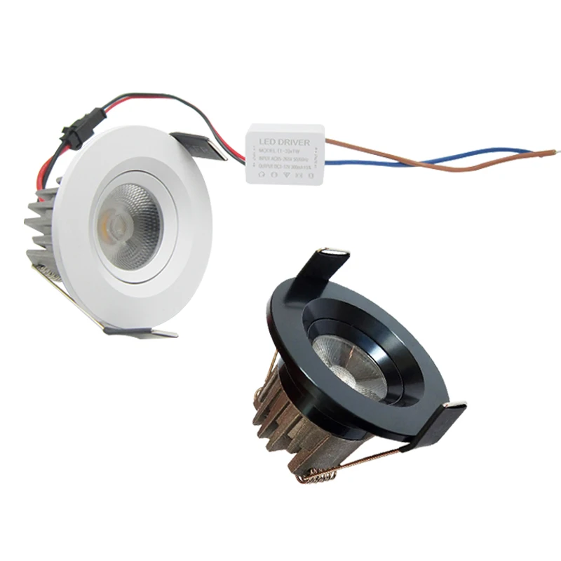 Dimmbare 3W 5W Led-strahler Einbau-Zimmer Led Decke Lampen Downlights Beleuchtung Lampe für Schrank Zähler Schaufenster AC110V 220V