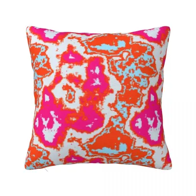 Moderne Abstrakte Orange Rosa Blau Muster Kissen Druck Kissen Abdeckung Geschenk Wurf Kissen Fall Image