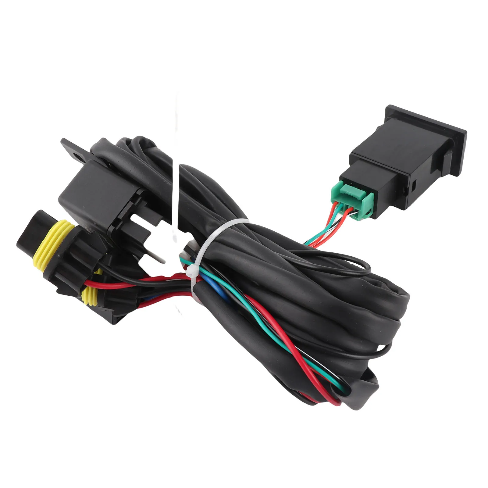 Auto Nebelscheinwerfer Lampe Kabelbaum Buchse Draht Stecker mit 12V 40A Leistungsrelais & beleuchtete Ein-/Aus-Wippschalter-Kits Image