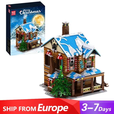 Kreative Experte modulare Gebäude Moc Weihnachts haus Modell 3693 Stück Bausteine Ziegel Spielzeug für Weihnachten Tag Kinder Geschenk Image