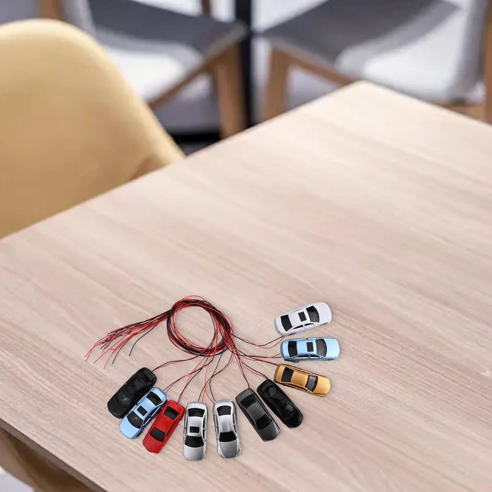 10 Stück Modellauto Zug Hausgarten 1:87 ~ 1:100 H0 im beleuchteten Modellauto Zug 45 x 16 x 11 mm Modellbau-Zubehör Image