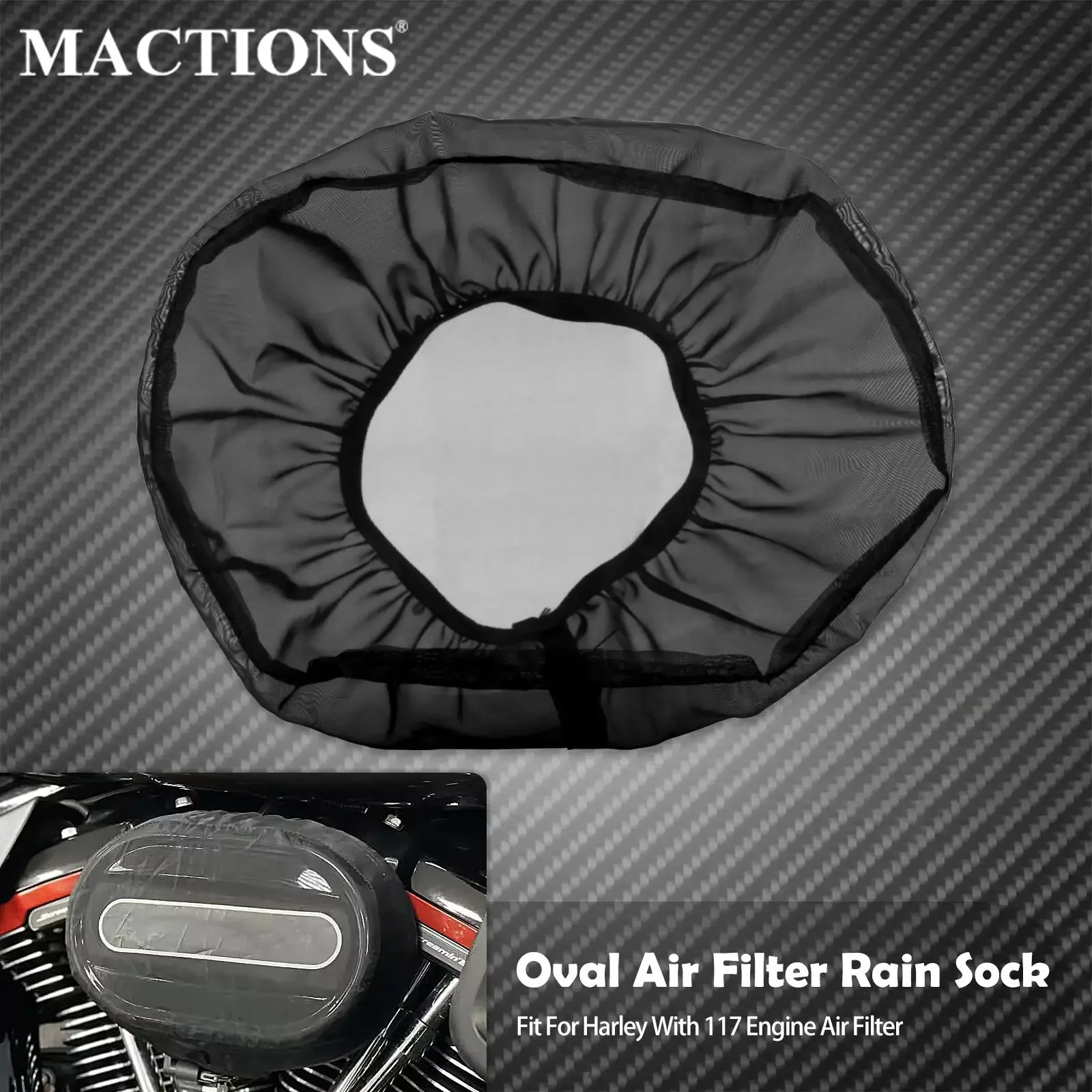 Motorrad Luftfilter Regen Socke Luftfilter Kits Wasserdichte Schutzhülle Für Harley Touring Softail Dyna Sportster 117-Typ Image