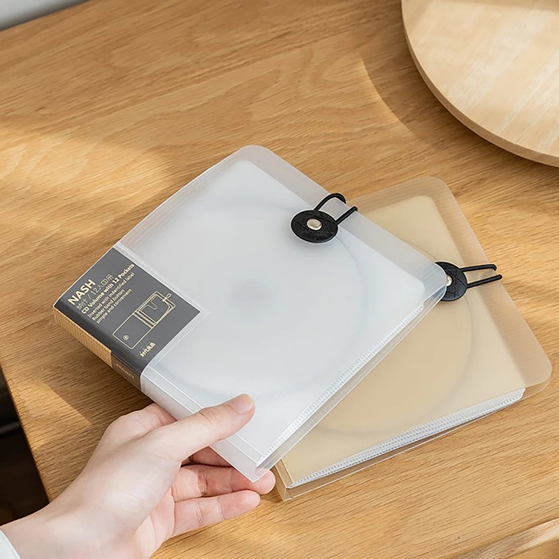 Transparente Farbe Kunststoff Disc CD Fall DVD-Halter Brieftasche Aufbewahrung tasche Organizer Cover Bag Box CD DVD Album Box Fälle mit Schnalle