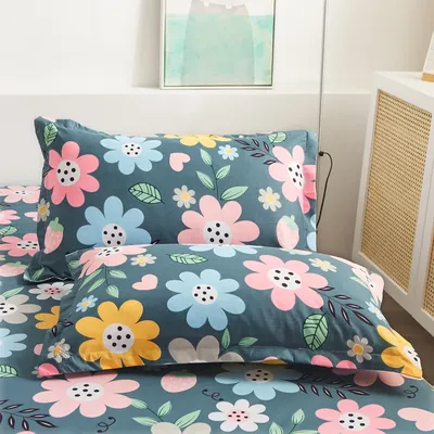 Kissenbezug im Blumenstil, 2 Stück, Kissenbezug, 48 x 74 cm, Kissenbezüge, funda almohada, bedruckter Kissenbezug, rechteckiger Kissenbezug Image