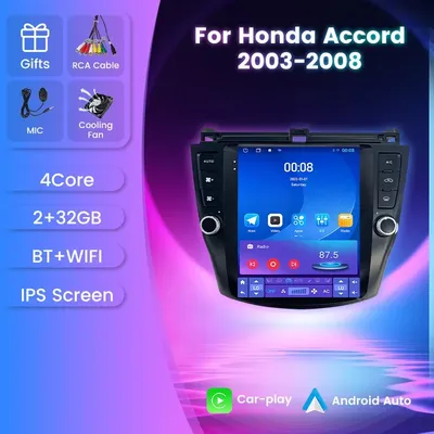 Vertikaler Bildschirm Android Stereo für Honda Accord 7 2003 2004 2005 2006 2007 2008 Carplay Autoradio GPS Navigation Video Head Unit