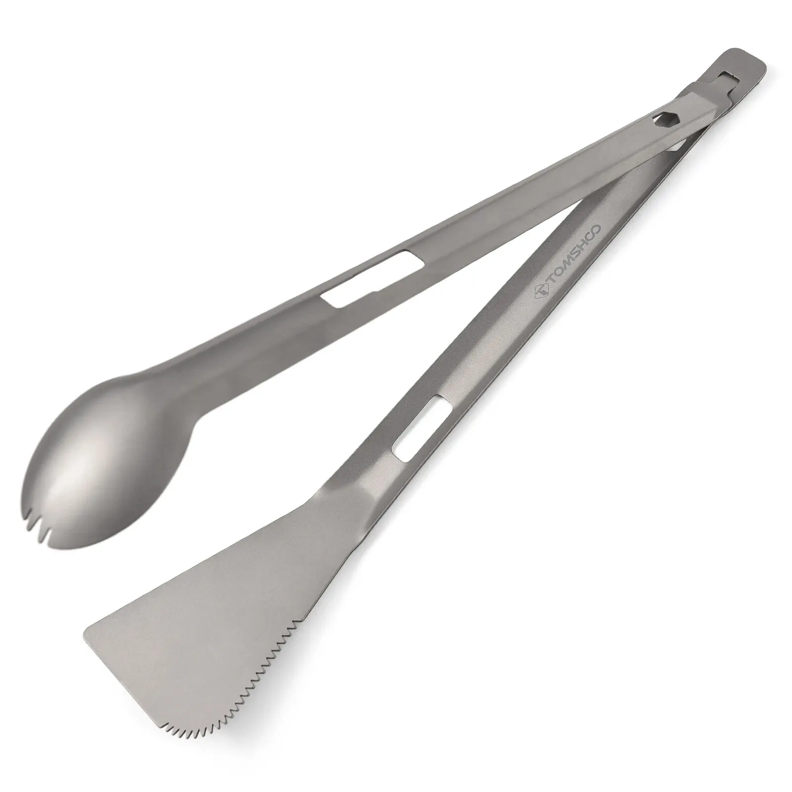 Tomshoo Titan Servier zange Mehrzweck-Grill zange mit Spork und gezacktem Spatel für Camping im Freien Wandern Picknick Kochen Image