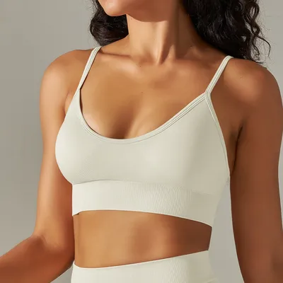Frauen Sport-Bh Sexy Nahtlose Leibchen Yoga Bh Gym Fitness Gestellte Top Workout Laufen Stoßfest Bh Mit Pad Tank Top Bh