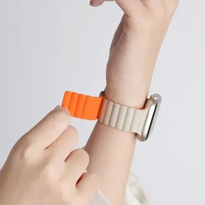 Magnetarmband für Apple Watch Band 46 mm 45 mm 49 mm 40 mm 42 mm 41 mm Silikon-Sportarmband Image