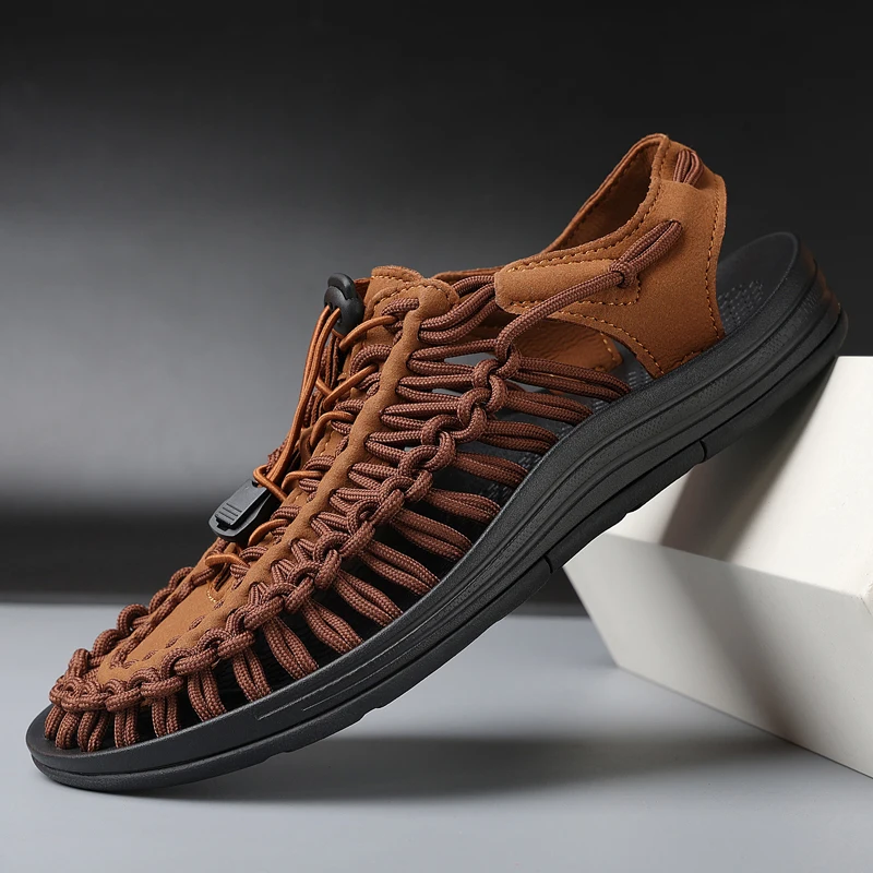 Herren Sandalen Sommer Web schuhe Jungen Sandale Herren Sandalen Outdoor atmungsaktiven Komfort Slip on plus große Größe 45 46 Sandal ias Hombre