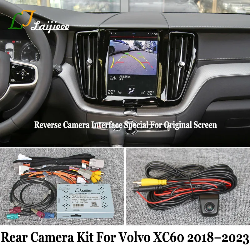 Für Volvo XC60 2018~2023 OEM-Bildschirm Plug and Play HD Nachtsicht Rückfahrkamera & Video-Dekodierungs-Schnittstellen-Kit Image