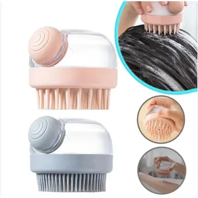 Shampoo Kamm Bürste Flüssigkeitsgefüllte Haarbürste Kopf Reinigung Massagegerät Haustier Baden Image