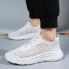 YRZL Herrenschuhe, atmungsaktiv, weiß, Laufschuhe für Herren, Outdoor, leicht, bequem, Mesh-Schuhe,