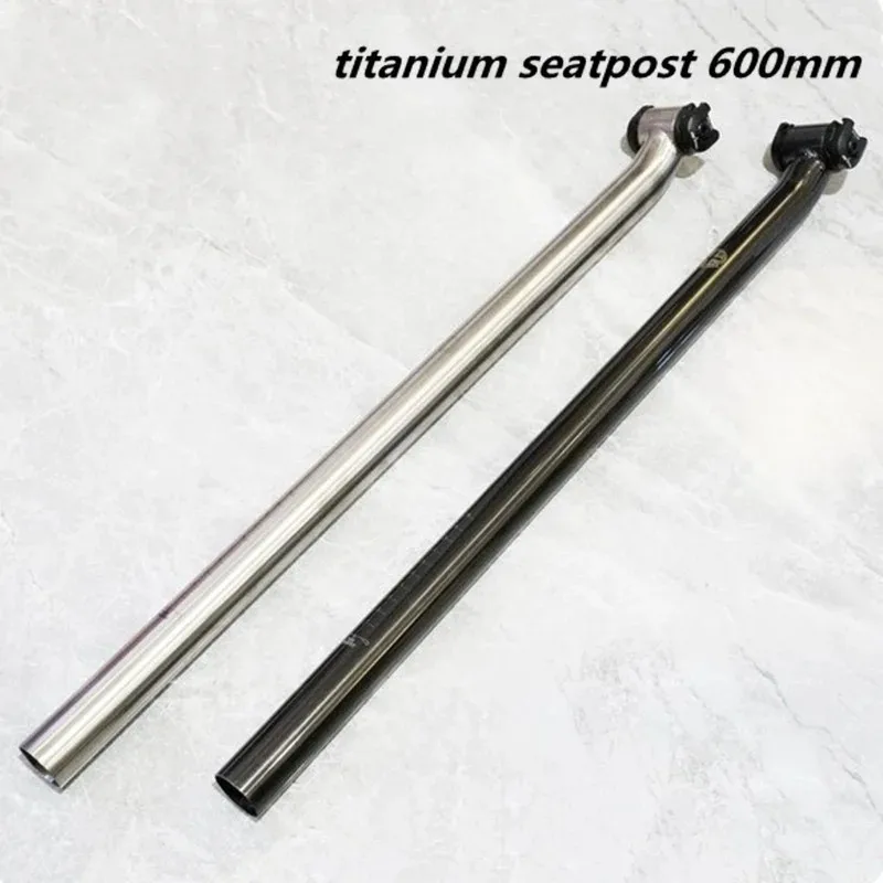 Folding bike titanium sattelstütze 31,8 x600 für brompton sitz rohr 600mm vorwärts schiefen sattelstütze Image
