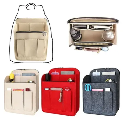 Rucksack Innen tasche Multi-Pocket Filz Einsatz Tasche große Kapazität Liner Bag Organizer für Longchamp Travel tragbare Aufbewahrung tasche