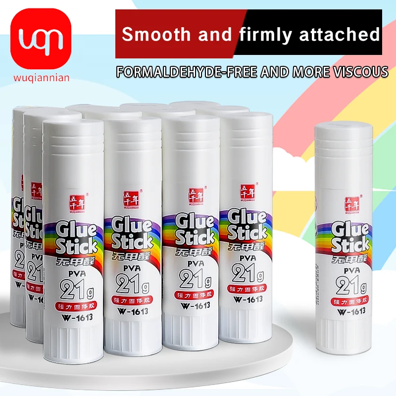 Wqn 9/15/21/36g Regenbogen weiß fester Klebe stift ungiftig profession elle hochviskose ideale Büro-und Studien briefpapier Image