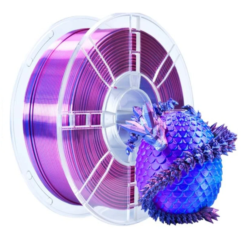 3D-Drucker Zweifarbiges Filament PLA 1 kg Seidenfilament 1,75 mm Zweifarbiges 3D-Druckmaterial Zweifarbiges Filament Sublimation Duotone Image