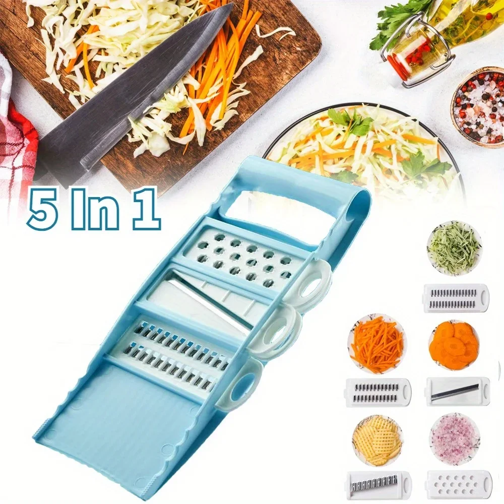 5 in 1 Gemüse Obst Slicer Multifunktionale Manuelle Lebensmittel Reibe Cutter Kartoffel Haushalt Chopper Küche Veggie Dicer Gadgets