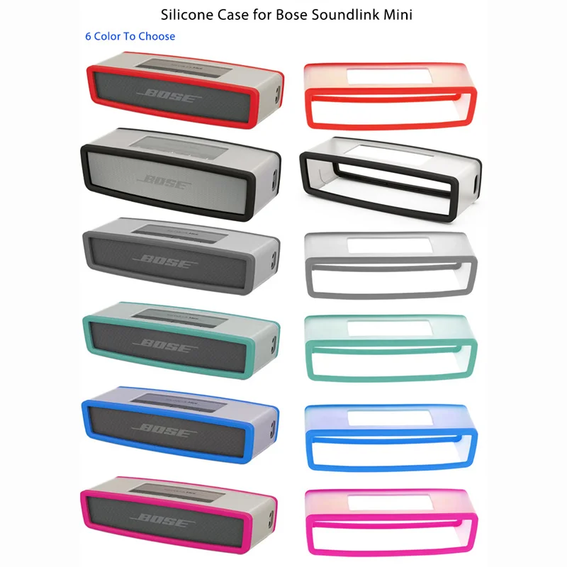 2024 tragbare Silikonhülle für Bose SoundLink Mini 1 2 Bluetooth-Lautsprecher, Anti-Drop-Schutzhülle, Hautbox, Lautsprecher, Tasche Image