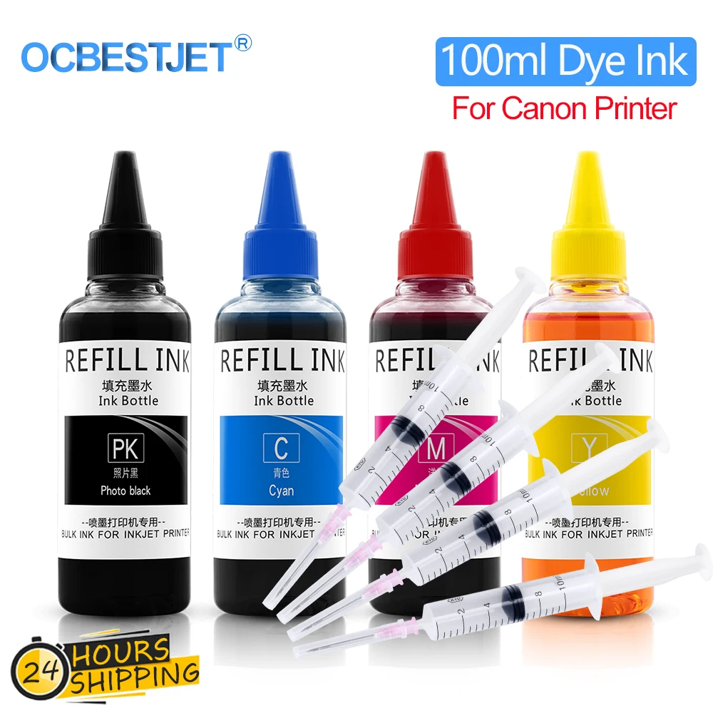 100ML Refill Dye Ink Kit Für Canon PG 545 CL 546 Patrone Für Pixma MG3050 2550 2450 2550S 2950 MX495 Drucker PG-545XL PG545 Image