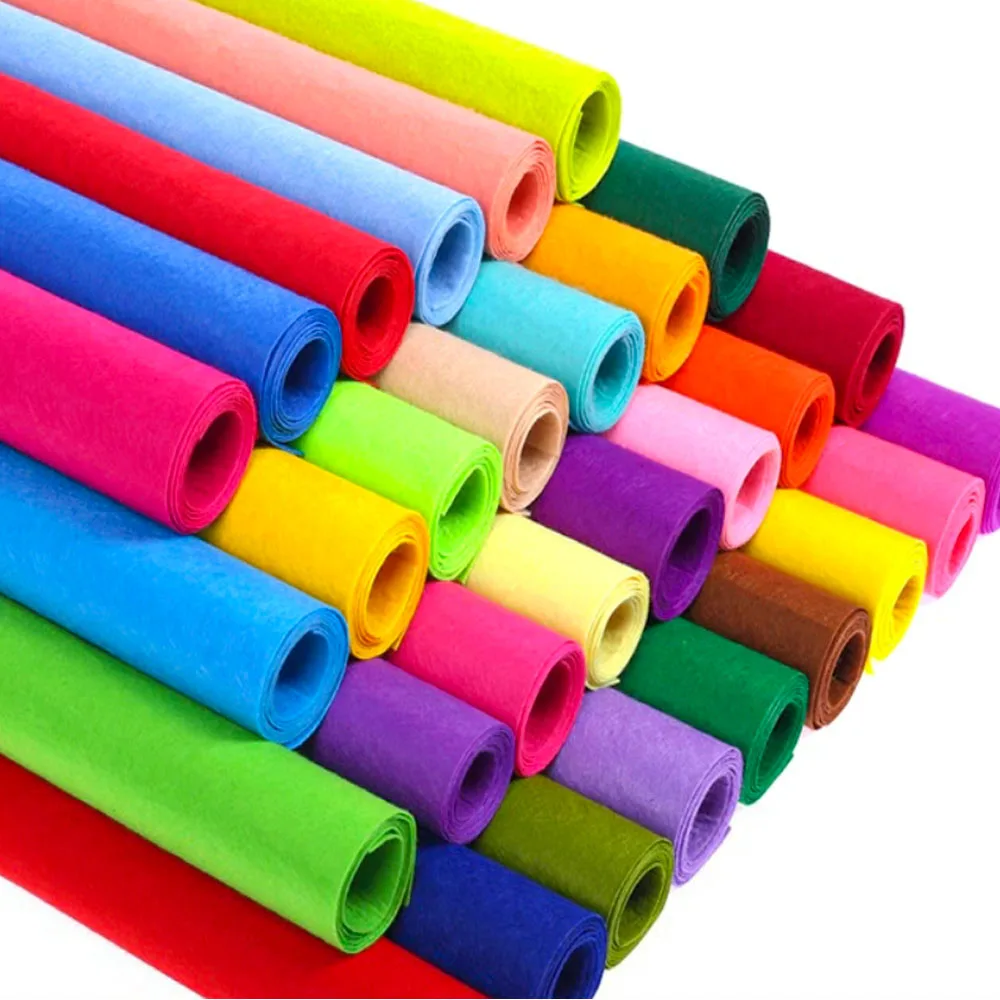 40/20*90cm Filz Stoff Blatt DIY Handwerk Filzen Vlies Für Nähen Puppe Weihnachten Kind Patchwork Schule projekte Dekor Verschiedene Farbe Image
