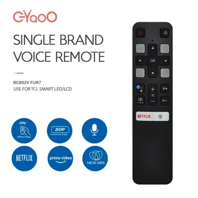 RC802V FUR7 Voice TV Fernbedienung Für TCL RC802V FUR6 40S6800 49S6500 55EP680 Ersetzen RC802V FMR1 Image