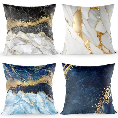 Weißgold Marmor Kissen bezug dekorative Kissen bezug Sofa Kissen Kissen bezüge Weihnachts dekoration Image