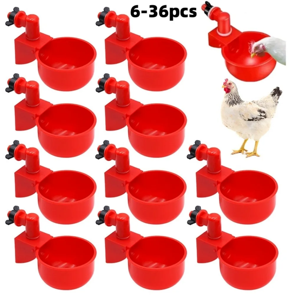 6–36 Stück automatische Hühnertränke, Vogelfutterstation, Geflügelfarm, Trinknapf für Huhn, Ente, Gans, Trinkwasser, Bauernhofbedarf Image