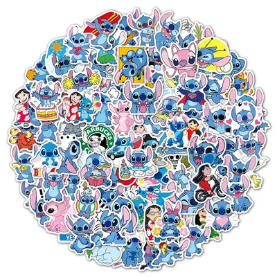 10/30/50/100 stücke Disney niedlichen Cartoon Stich Aufkleber Telefon Gitarre Laptop Gepäck Skateboard Graffiti Aufkleber Aufkleber Spaß Kinderspiel zeug Image