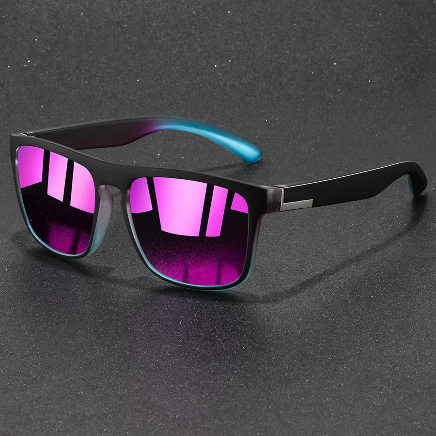 Mode Vintage Quadrat Sonnenbrille Männer Frauen Angeln Fahren Mann Luxus Marke Designer Sonnenbrille Anti-Glare Retro Brillen UV400 Image
