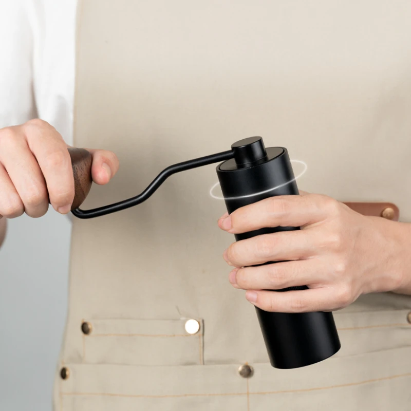 Neue manuelle cnc Kaffeemühle Grat in hochwertigen Griff Design tragbare Hands chleif maschine mit Doppel lager einstellbar Image