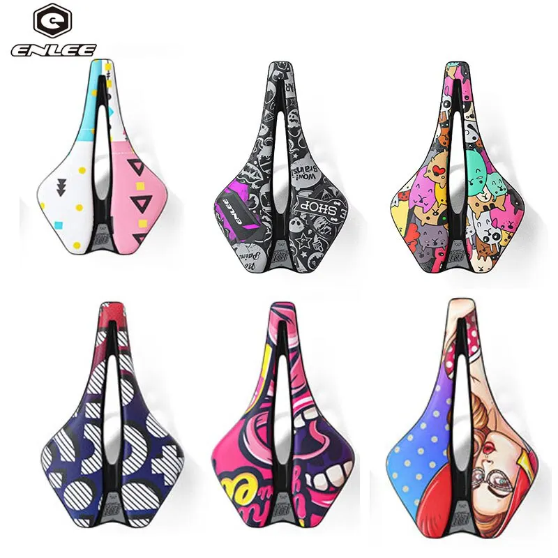 Fahrradsattel MTB Mountain Road Fahrradsitz PU-Leder Gel gefüllt Fahrradkissen Bequemer stoßfester Fahrradsattel Image