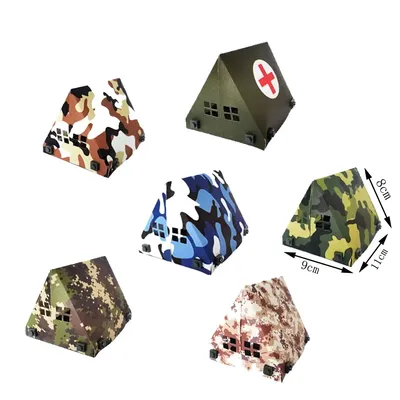 WW2 Military Camouflage Zelt Schlachtfeld Tentakel Bausteine Marschieren Zelt Armee Soldat Image