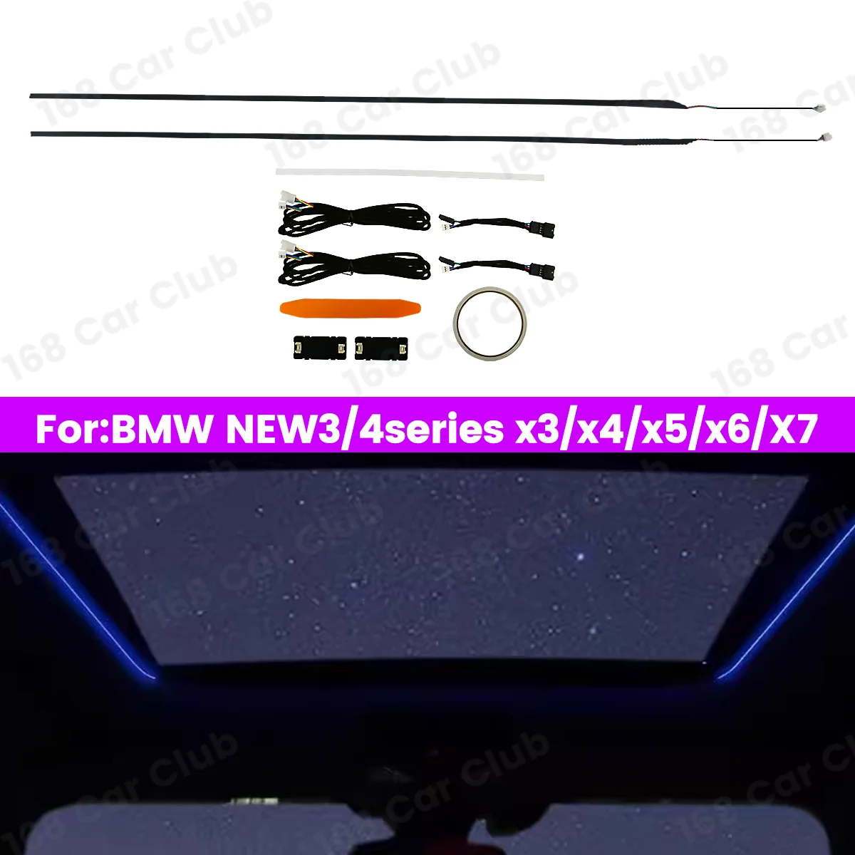 LED Schiebedach Licht 11 Farben Für BMW G20 G30 G01 G05 3/5 Serie X3 X4 X5 X6 X7 Auto Dach Panorama Oberlicht Umgebungs Lichter Refit Image