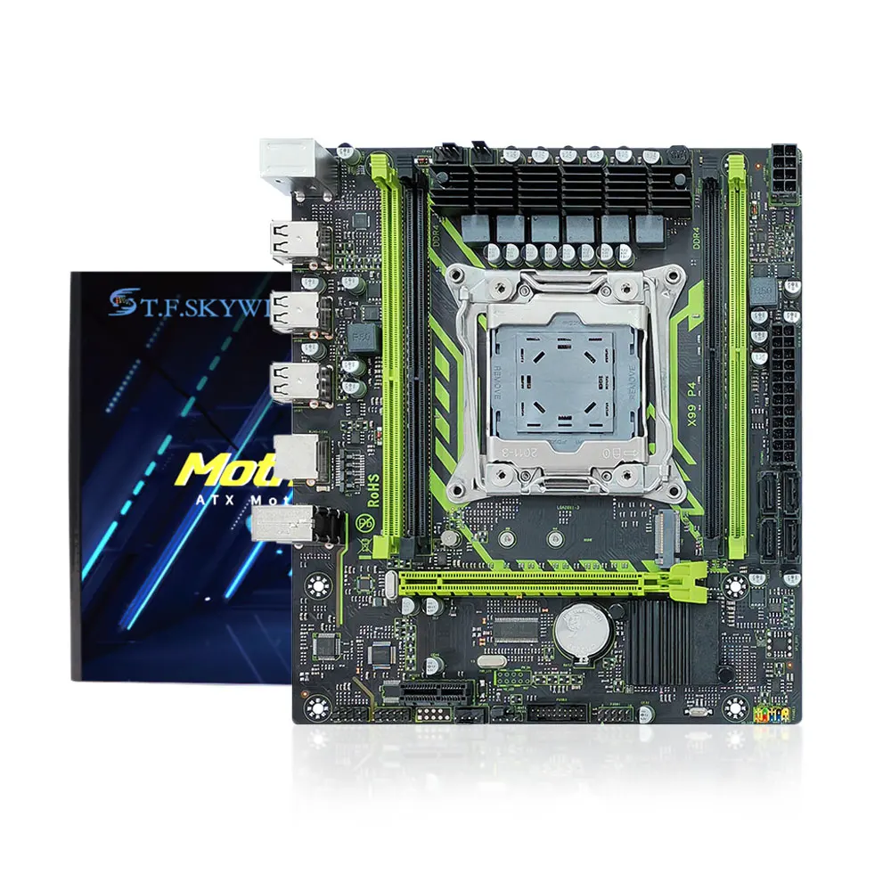 X99 p4 computer motherboard 4 ddr4 gaming motherboard für lga 2011 3 e5 v3 v4 cpu pciex16 grafikkarte nvme m.2 sata