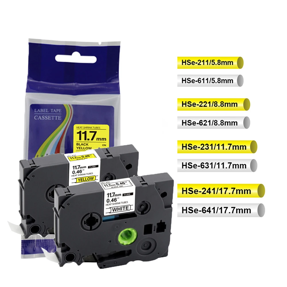1pcs wärme schrumpf schlauch band kompatibel für bruder Hse-211 Hse-221 Hse-231 hse241 251 hse 211 221 231 631 621 für p-touch drucker Image